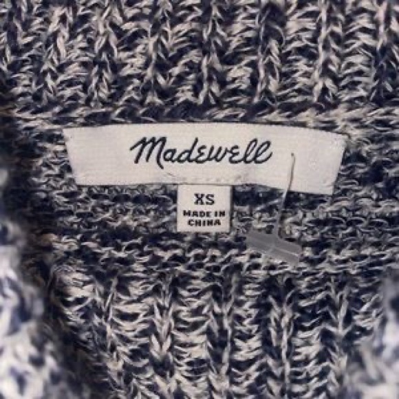 Madewell Sweater - Blue Marled Mock
Neck Pullover, sz xs - Picture 5 of 9